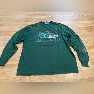 NASCAR Dale Earnhardt Jr Long Sleeve Green Tee Size 2XLarge XXL 2XL year 2009